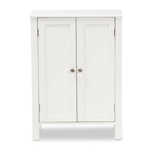 Baxton Studio Thelma White Wood 2 door Storage Cabinet