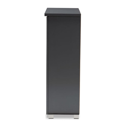 Baxton Studio Adalwin Dark Gray 2 Doors Entryway Shoe Storage Cabinet