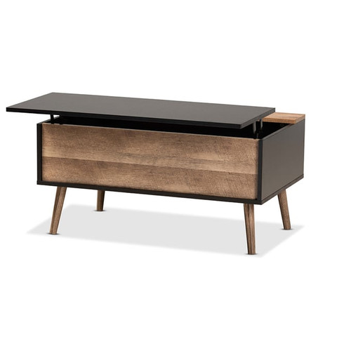 Baxton Studio Jensen Black Lift Top Coffee Table