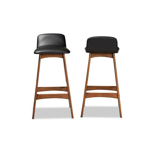 2 Baxton Studio Darrin Black Bar Stools