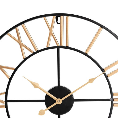 Baxton Studio Auden Gold Black Two Tone Wall Clock