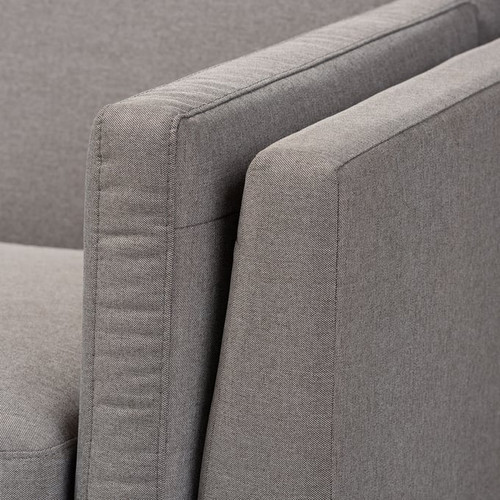 Baxton Studio Sava Grey Fabric Upholstered 2pc Living Room Set