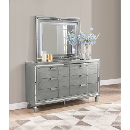 Glory Furniture Genoa Gunmetal Gray Mirror