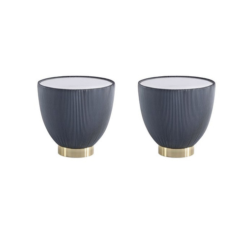 2 Manhattan Comfort Anderson Round End Tables