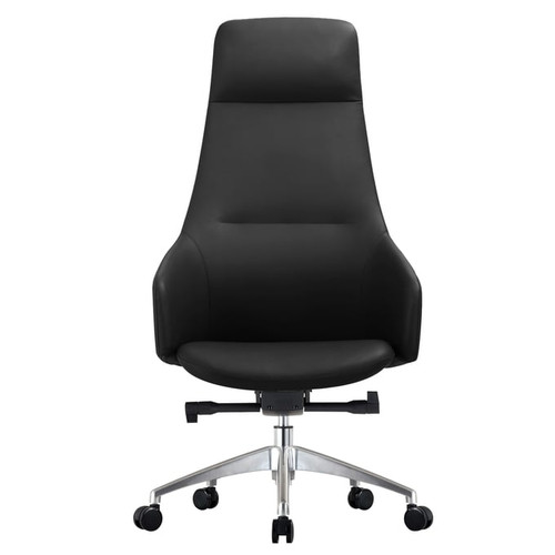 LeisureMod Celeste Black Tall Office Chairs