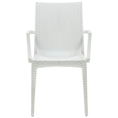 LeisureMod Weave 4 Arm Chairs