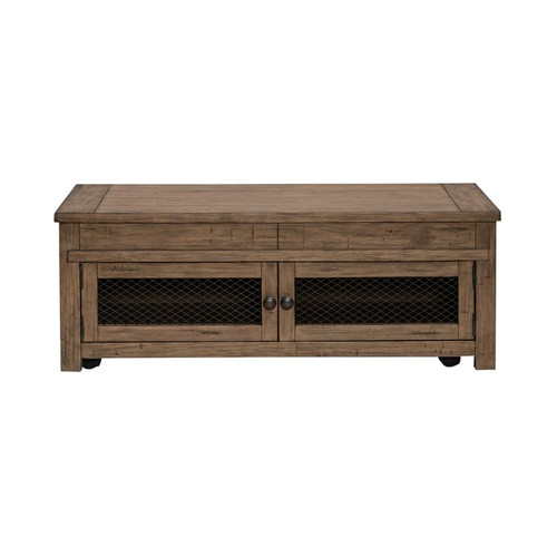Liberty Pinebrook Ridge Weathered Toffee Lift Top Cocktail Table