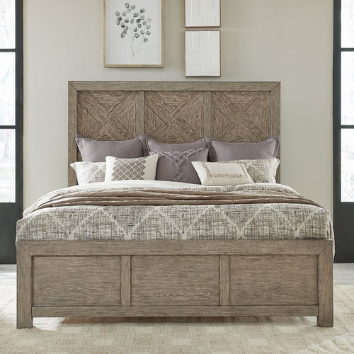 Liberty Skyview Lodge Cobblestone 2pc Bedroom Set With Queen Panel Bed