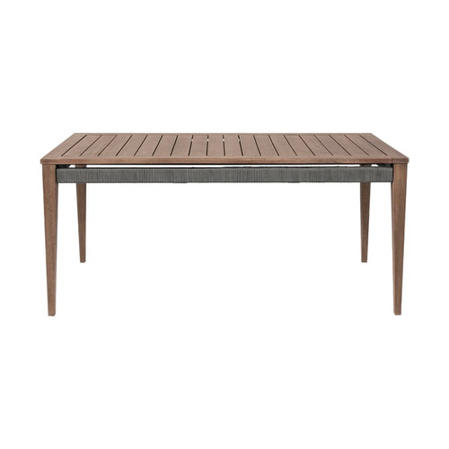 Armen Living Orbit Natural Gray Brown Outdoor Patio Dining Table