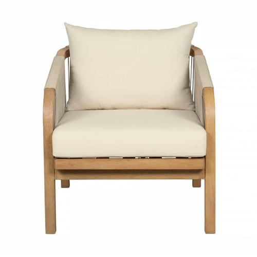 Luxur Living Bodkhi Brown Ivory Light Gray Outdoor Patio Chair