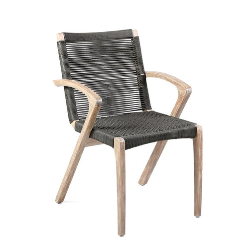 Luxur Living Bamani Charcoal Grey Outdoor Patio Arm Chairs