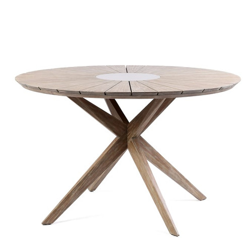 Luxur Living Hatgaon Teak Earth Outdoor Patio Dining Tables