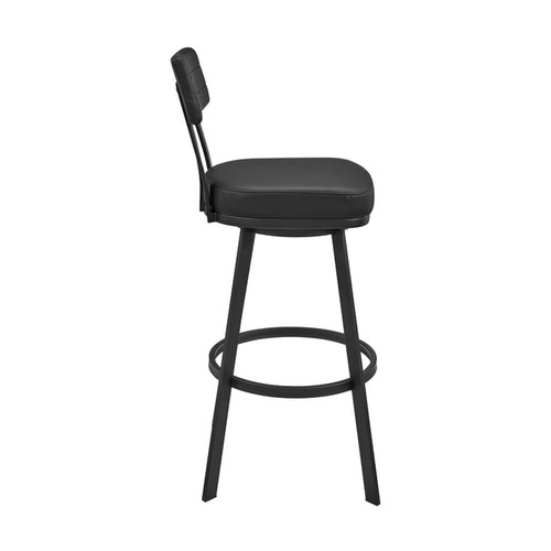 Luxur Living Davdari Black Grey Swivel Counter Stools