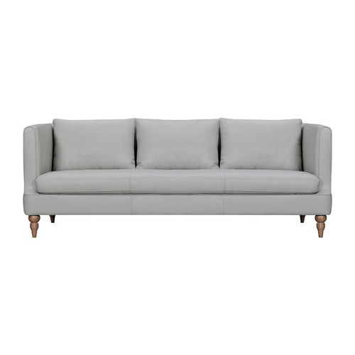 Luxur Living Khandegaon Dove Gray 85 Inch Leather Sofas