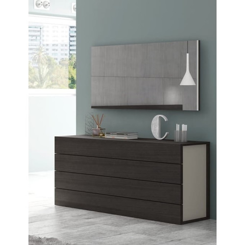 JM Furniture Maia Light Grey Wenge Mirror