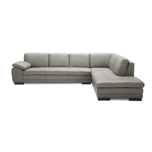 JM Furniture 625 Grey Leather RAF Sectionals