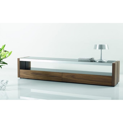 JM Furniture Trieste Walnut Black TV Base