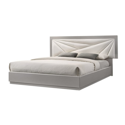 JM Furniture Florence White Taupe Beds