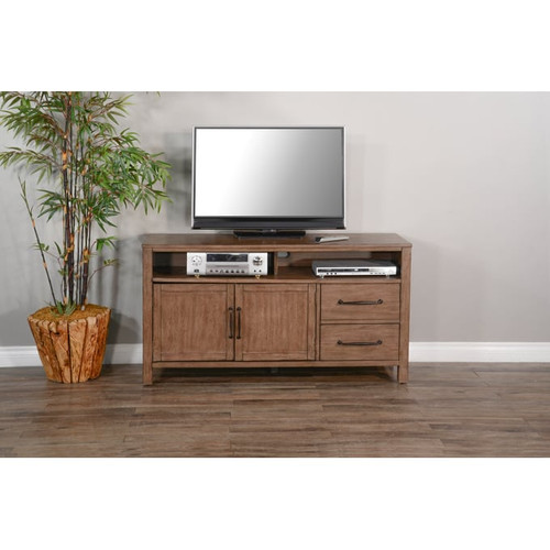 Purity Craft Eudora Light Brown 56 Inch TV Console