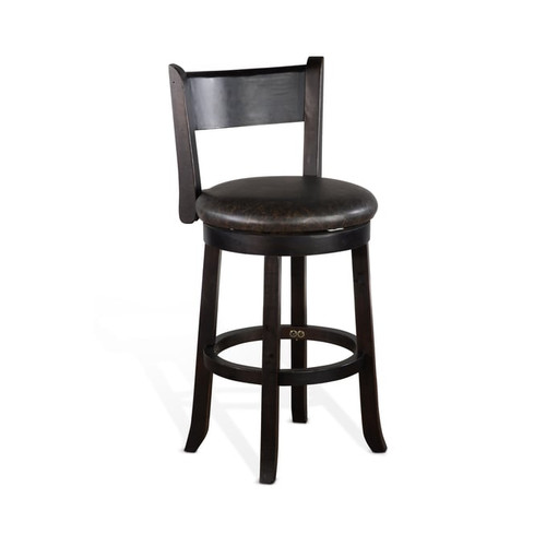 2 Purity Craft Elysia Black 24 Inch Swivel Barstools