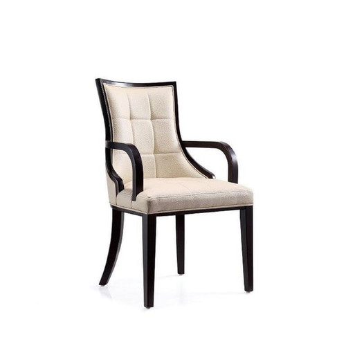 Manhattan Comfort Fifth Avenue Cream Velvet Dining Armchair