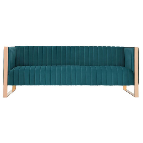 Manhattan Comfort Trillium Teal 3pc Sofa and Armchair Sets