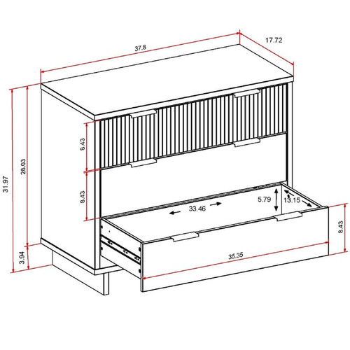 Manhattan Comfort Granville 38.18 Inch Standard Dresser