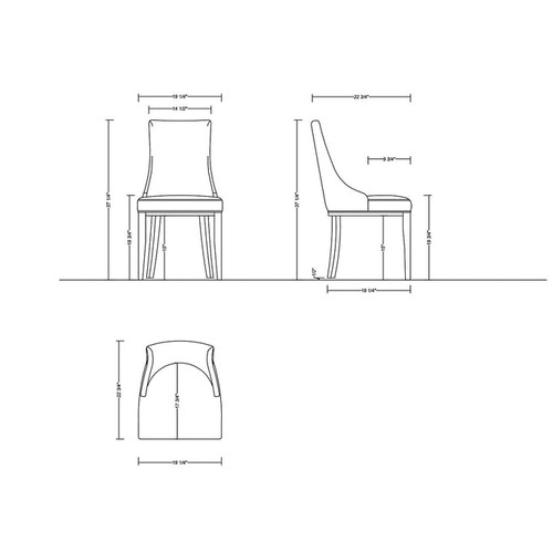 Manhattan Comfort Shubert 8pc Dining Chair Set