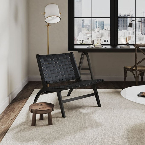 Manhattan Comfort Maintenon Black Accent Chairs