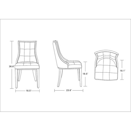 2 Manhattan Comfort Fifth Avenue Dining Chairs