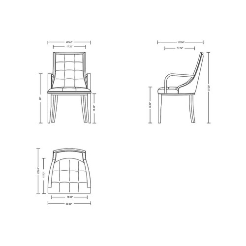 Manhattan Comfort Fifth Avenue Dining Armchairs