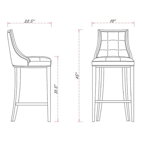 Manhattan Comfort Fifth Avenue Barstools