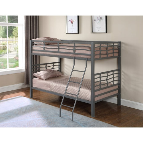 Coaster Furniture Fairfax Gunmetal Twin Over Twin Bunk Bed