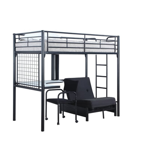 Coaster Furniture Jenner Black Twin Loft Bed - Pad Not Included