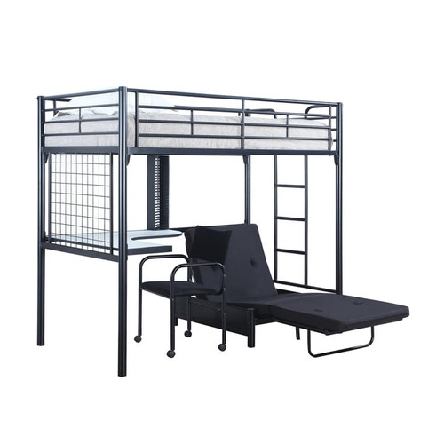 Coaster Furniture Jenner Black Twin Loft Bed - Pad Not Included