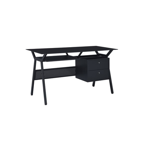 Coaster Furniture Black Metal 2 Storage Drawers Office Desk