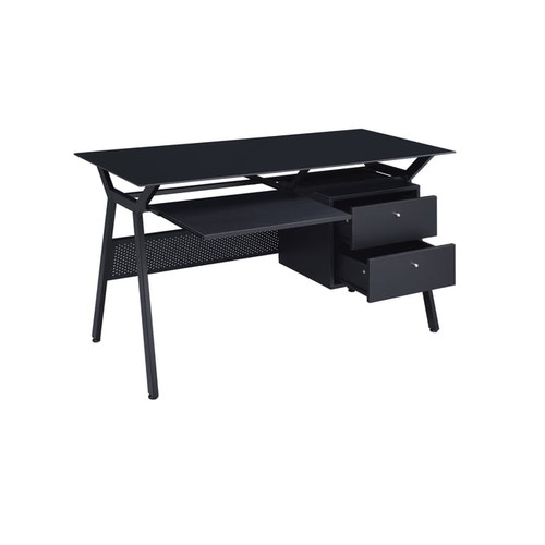 Coaster Furniture Black Metal 2 Storage Drawers Office Desk