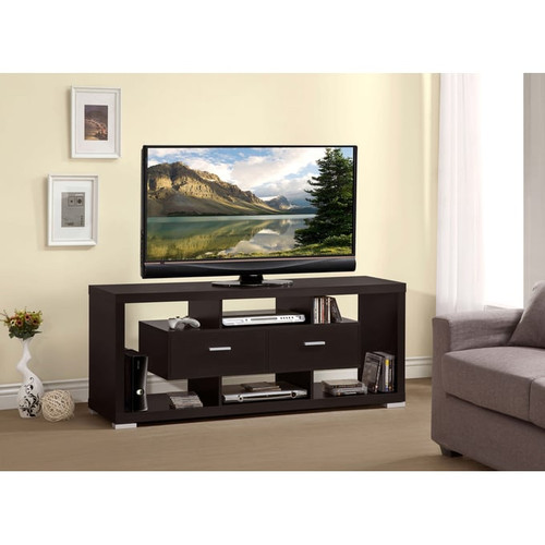 Coaster Furniture Wood TV Console with Drawers and Open Shelves