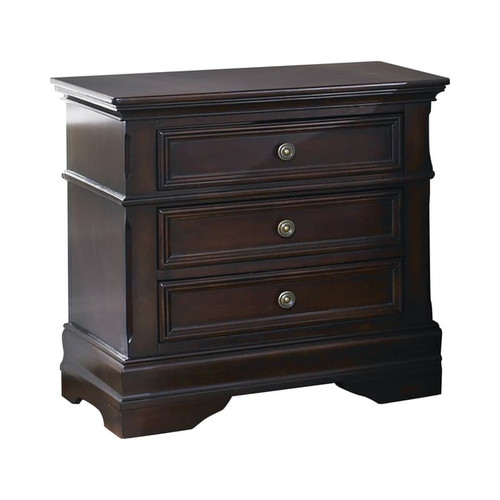 Coaster Furniture Cambridge Cappuccino 3 Drawers Nightstand