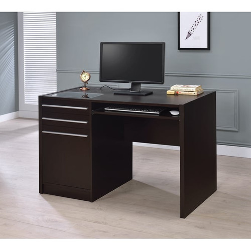 Coaster Furniture Cappuccino Wood Rectangle Computer Desk