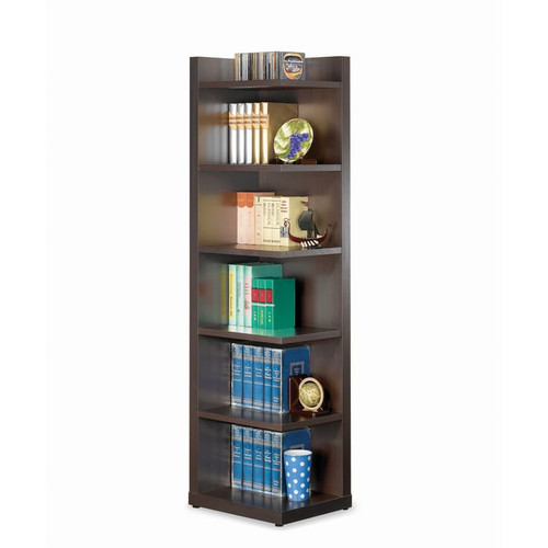 Coaster Furniture Pinckard Cappuccino 6 Tier Corner Bookcase