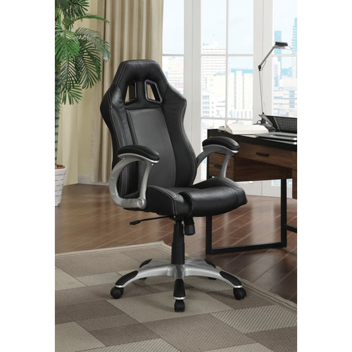 Coaster Furniture Roger Black Grey Adjustable Height Office Chair
