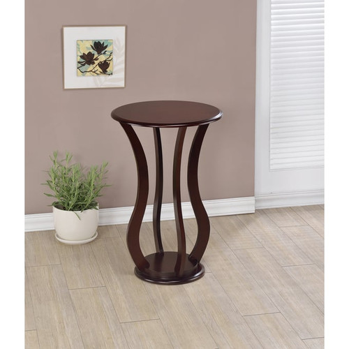 round cherry side table