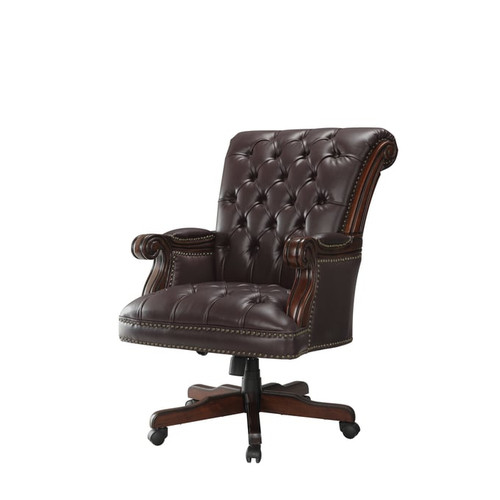 Coaster Furniture Calloway Dark Brown Tufted Adjustable Office Chair