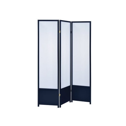 Coaster Furniture Calix Black White 3 Panel Folding Floor Screen