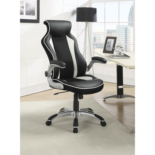 Coaster Furniture Dustin Black White Adjustable Height Office Chair