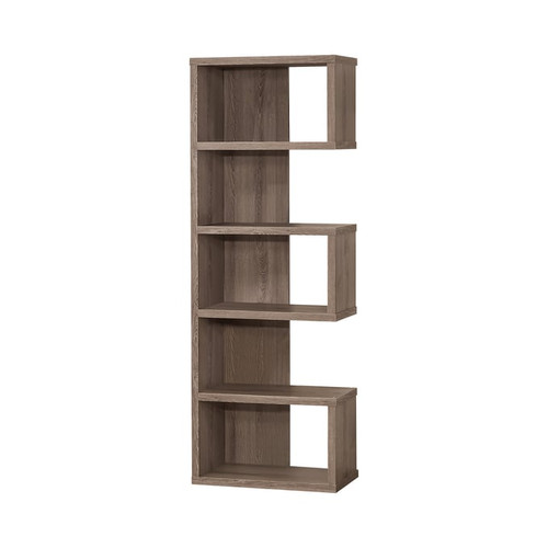 Coaster Furniture Joey Weathered Grey 5 Tier Bookcase