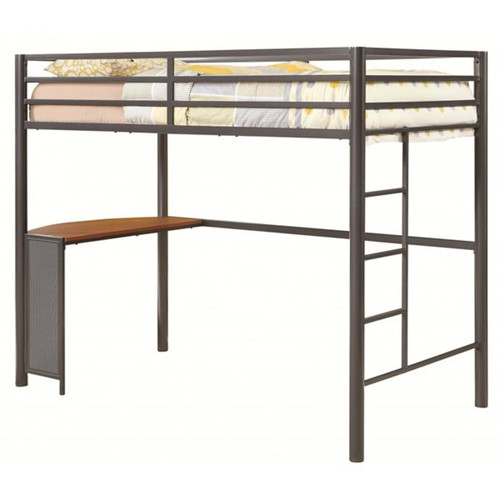 Coaster Furniture Fisher Gunmetal Twin Workstation Loft Bed