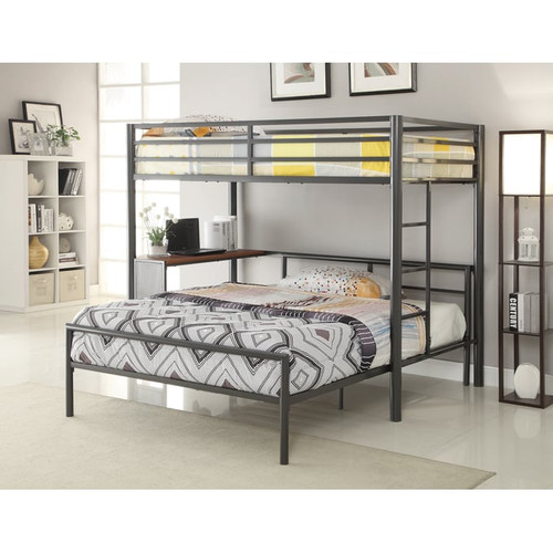 Coaster Furniture Fisher Gunmetal Twin Workstation Loft Bed