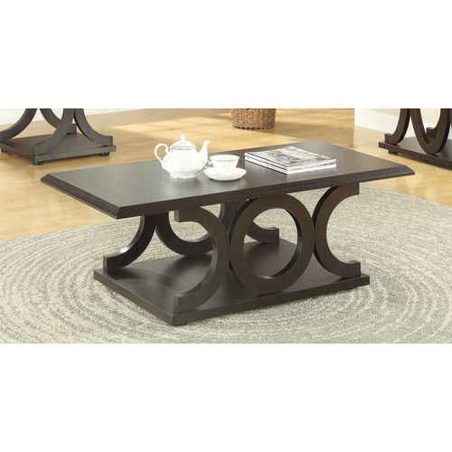 Coaster Furniture Shelly Cappuccino Coffee Table